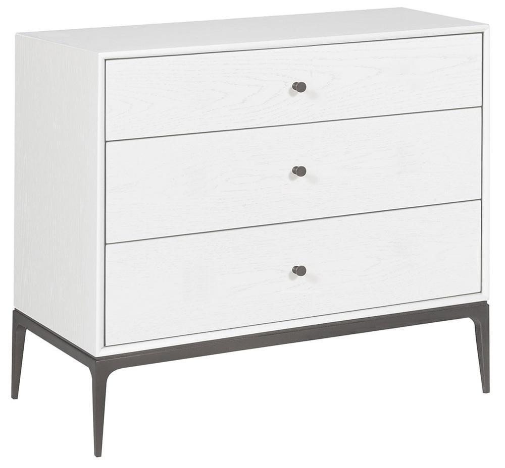 Vanguard Furniture - Essence Nightstand - Small - Pure White with Bronze - 7035N1-PE veiw 1