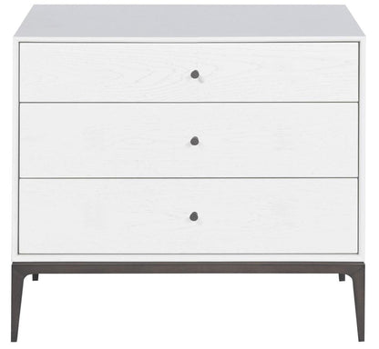 Vanguard Furniture - Essence Nightstand - Small - Pure White with Bronze - 7035N1-PE veiw 2