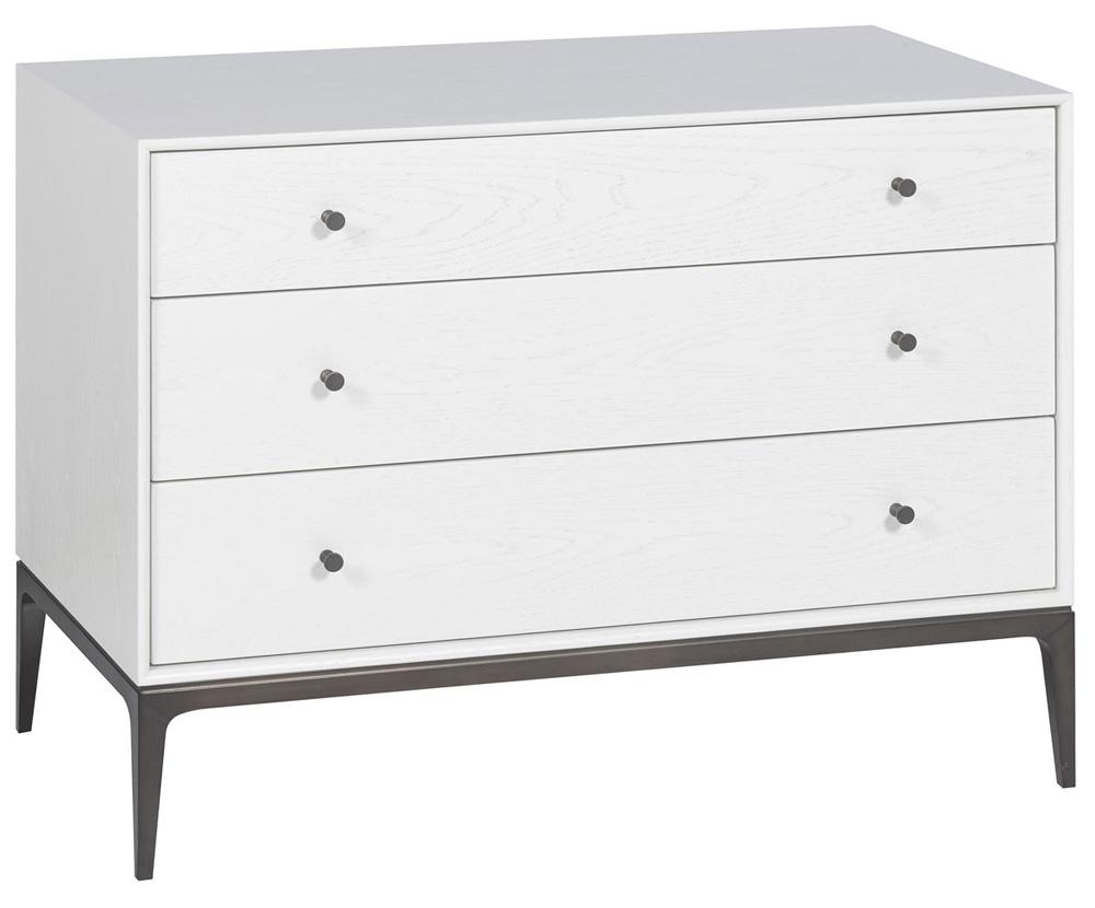 Vanguard Furniture - Essence Nightstand - Large - Pure White with Bronze - 7035N2-PE veiw 1