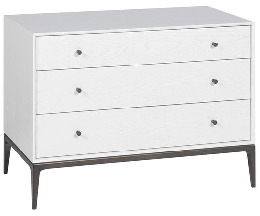 Vanguard Furniture - Essence Nightstand - Large - Pure White with Bronze - 7035N2-PE veiw 1