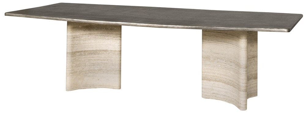 Vanguard Furniture - Flynn Rectangular Dining Table - Charcoal and Travertine - P821T1 veiw 1