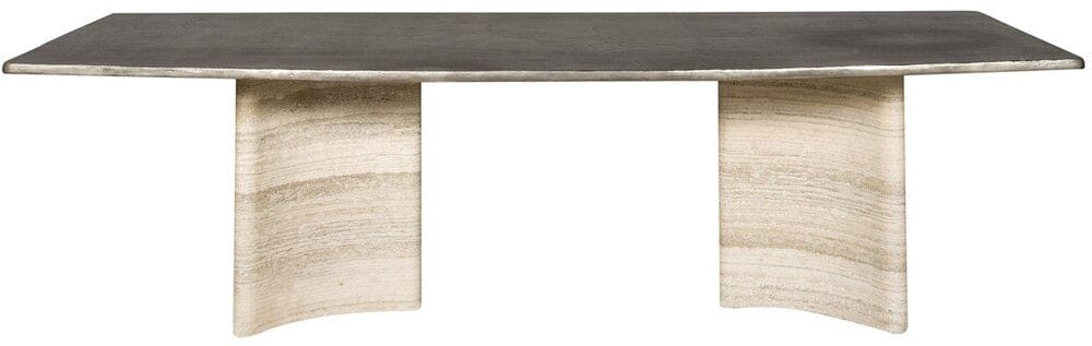 Vanguard Furniture - Flynn Rectangular Dining Table - Charcoal and Travertine - P821T1 veiw 2