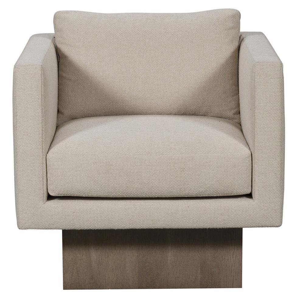 Vanguard Furniture - Kendell Stocked Swivel Chair - Kendra Sand Fabric - TV120-SW veiw 2