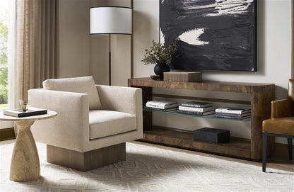 Vanguard Furniture - Kendell Stocked Swivel Chair - Kendra Sand Fabric - TV120-SW veiw 6