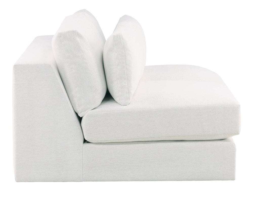 Vanguard Furniture - Leone - Stocked Armless Two Seat Sofa - Nomad Snow  - T3V158-AS2 view 3