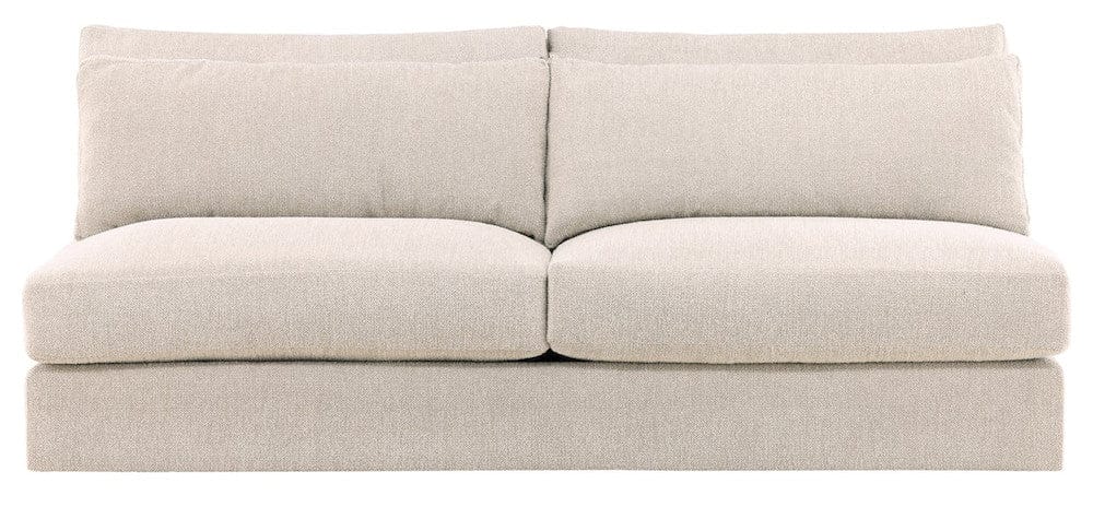 Vanguard Furniture - Leone - Stocked Armless Two Seat Sofa - Topper Oatmeal Fabric - T4V158-AS2 view 1