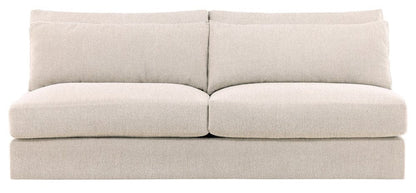 Vanguard Furniture - Leone - Stocked Armless Two Seat Sofa - Topper Oatmeal Fabric - T4V158-AS2 view 1