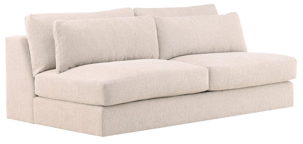 Vanguard Furniture - Leone - Stocked Armless Two Seat Sofa - Topper Oatmeal Fabric - T4V158-AS2 view 2