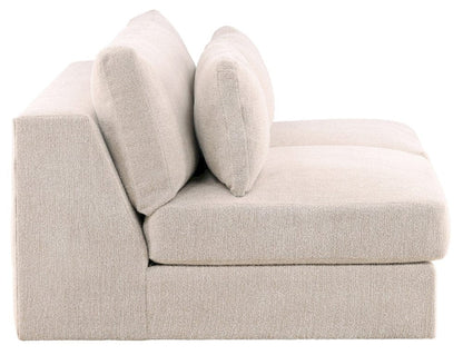 Vanguard Furniture - Leone - Stocked Armless Two Seat Sofa - Topper Oatmeal Fabric - T4V158-AS2 view 3