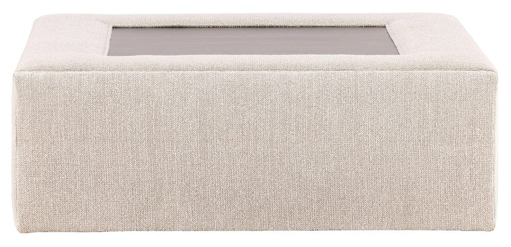 Vanguard Furniture - Leone - Stocked Bumper - Topper Oatmeal Fabric / Flaxen Stone Finish - T4V158-BW view 1