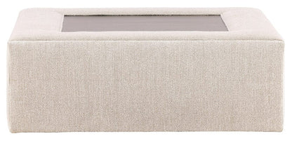 Vanguard Furniture - Leone - Stocked Bumper - Topper Oatmeal Fabric / Flaxen Stone Finish - T4V158-BW view 1