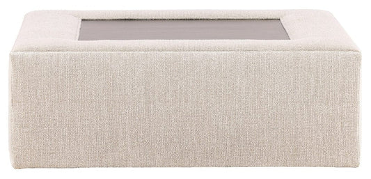 Vanguard Furniture - Leone - Stocked Bumper - Topper Oatmeal Fabric / Flaxen Stone Finish - T4V158-BW view 1