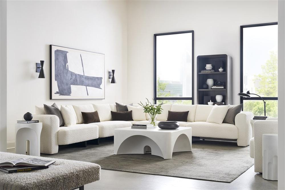 Vanguard Furniture - Lola Stocked Left Arm Loveseat - Itilia Ivory - T1V166-LAL veiw 6