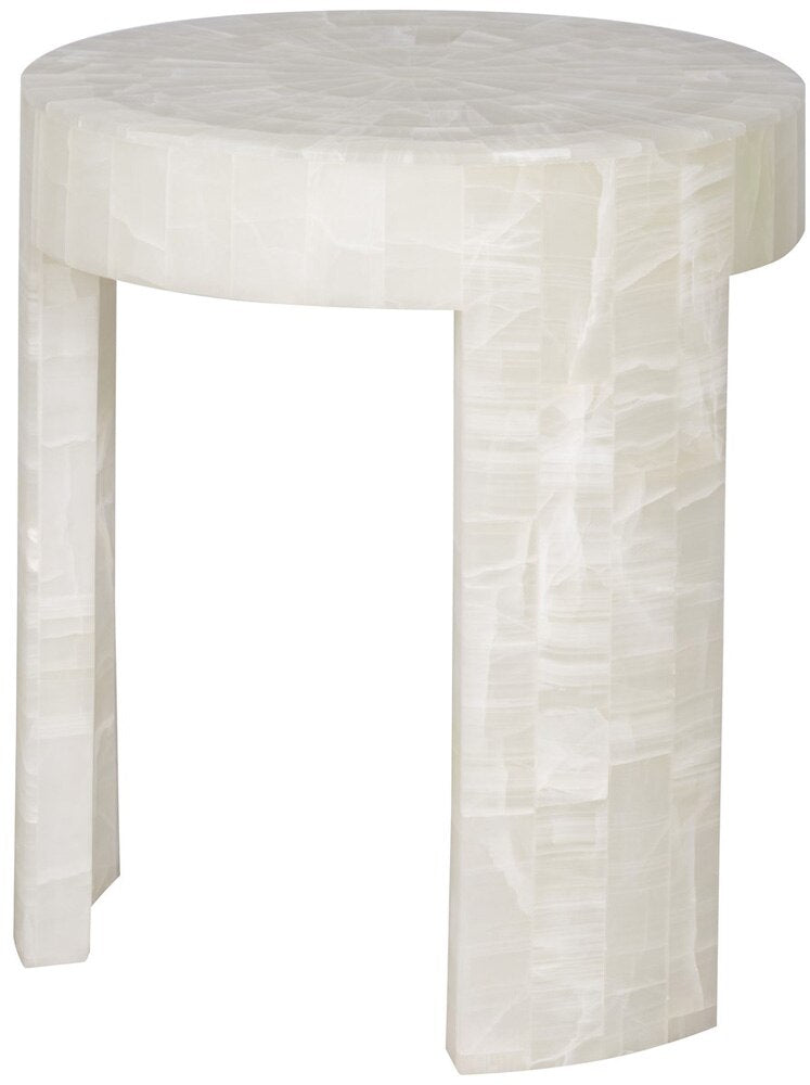 Vanguard Furniture - Meridian Round End Table - Bricked Cloud Onyx - P568E veiw 2