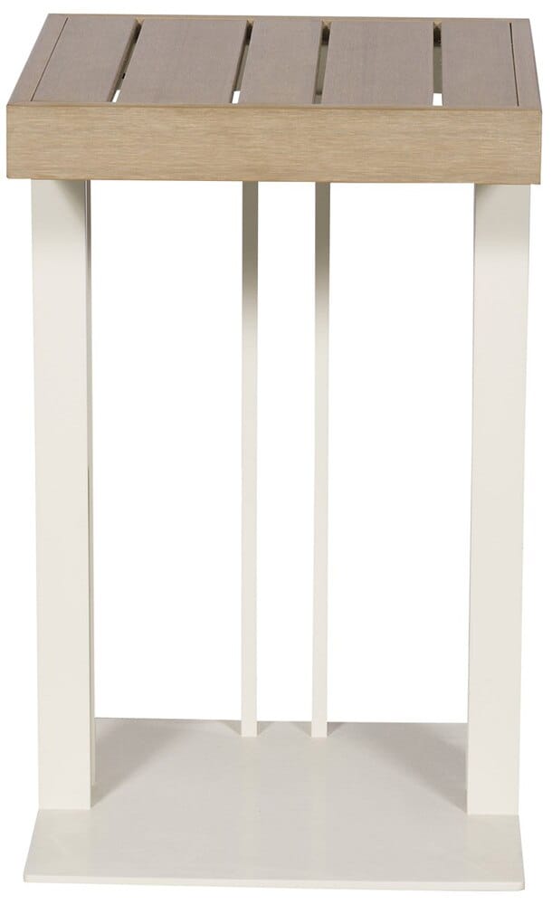Vanguard Furniture - Montecito Outdoor Square Accent Table - White Shimmer - OW512-E veiw 2