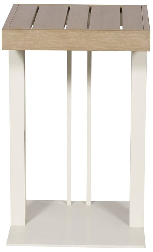 Vanguard Furniture - Montecito Outdoor Square Accent Table - White Shimmer - OW512-E veiw 2