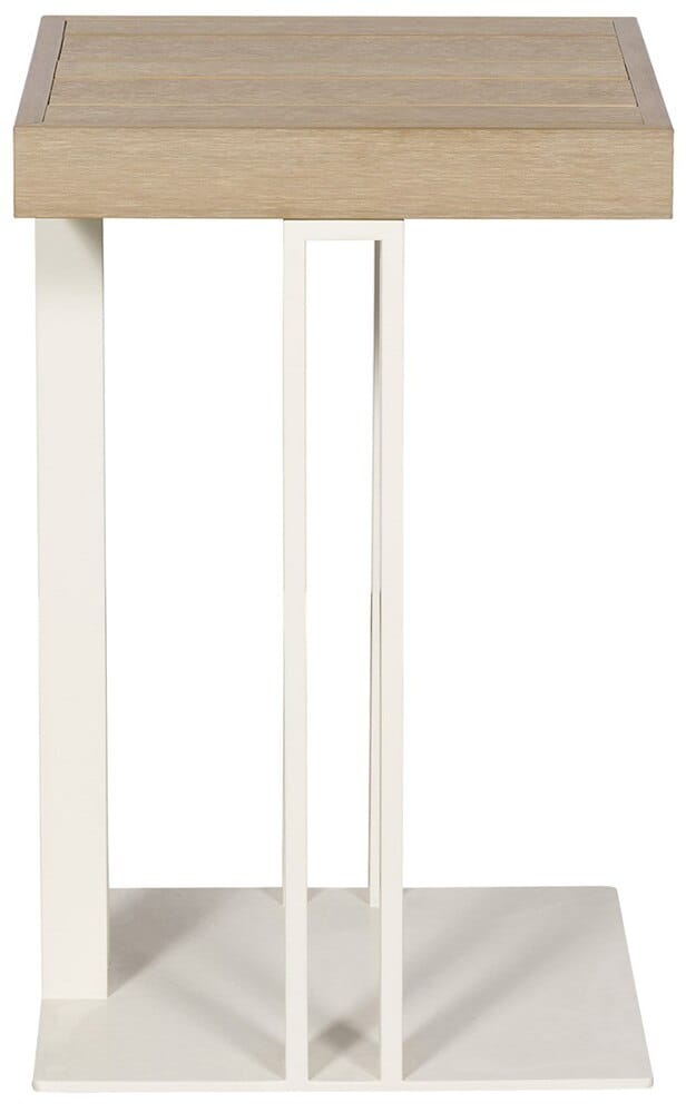 Vanguard Furniture - Montecito Outdoor Square Accent Table - White Shimmer - OW512-E veiw 3
