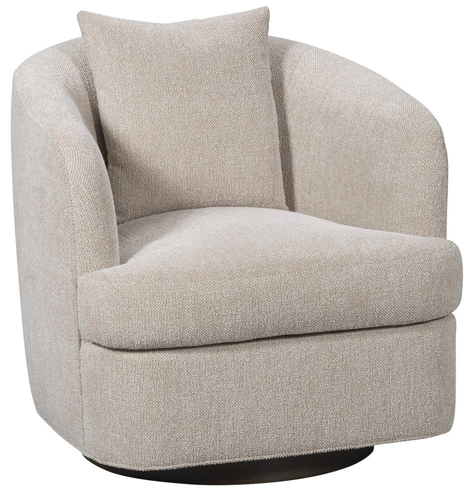 Vanguard Furniture - Ode Stocked Swivel Chair - Oatmeal Fabric - TV125-SW veiw 1
