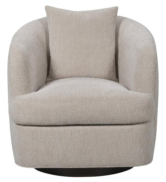 Vanguard Furniture - Ode Stocked Swivel Chair - Oatmeal Fabric - TV125-SW veiw 2
