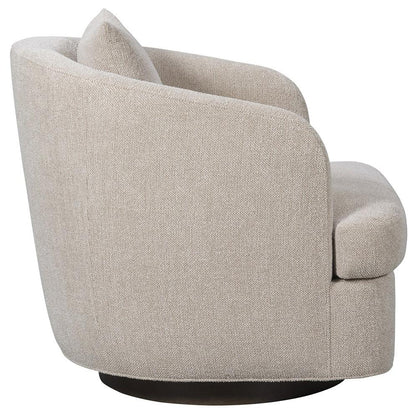 Vanguard Furniture - Ode Stocked Swivel Chair - Oatmeal Fabric - TV125-SW veiw 3
