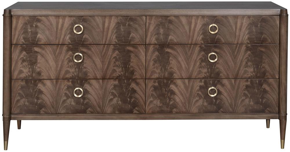 Vanguard Furniture - Rendition Dresser - Mocha with Lacquered Brass - 8401D-OC veiw 2