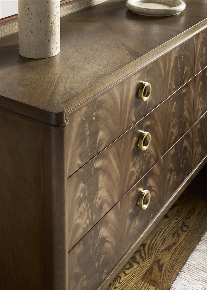 Vanguard Furniture - Rendition Dresser - Mocha with Lacquered Brass - 8401D-OC veiw 3