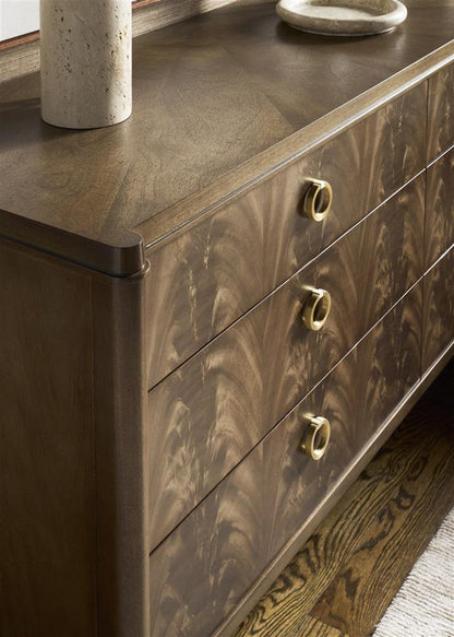 Vanguard Furniture - Rendition Dresser - Mocha with Lacquered Brass - 8401D-OC veiw 3