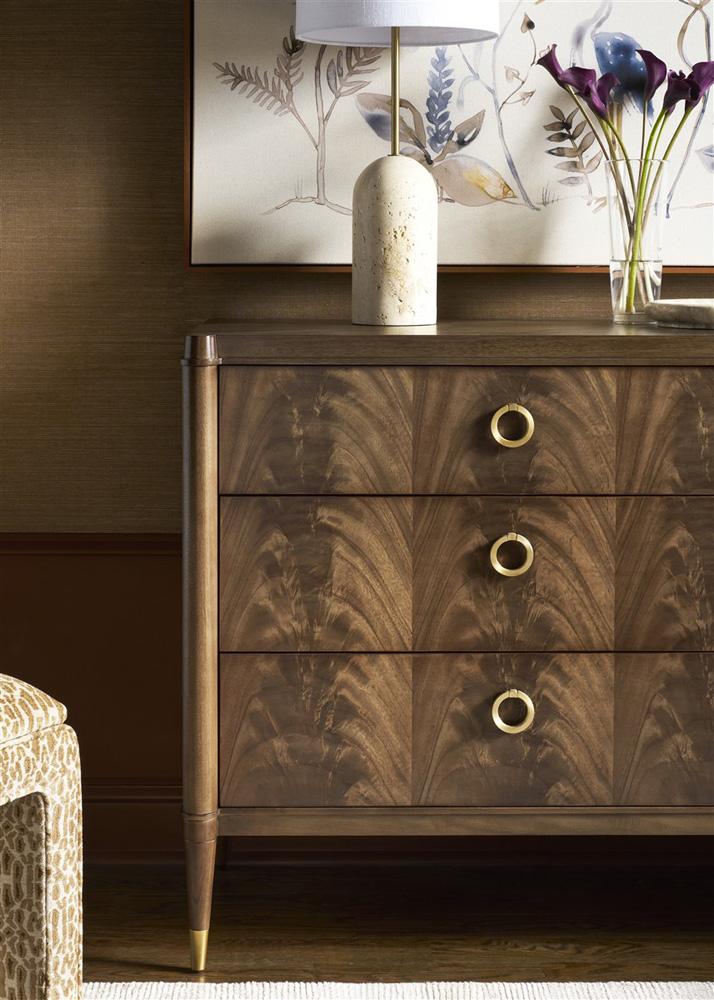 Vanguard Furniture - Rendition Dresser - Mocha with Lacquered Brass - 8401D-OC veiw 4