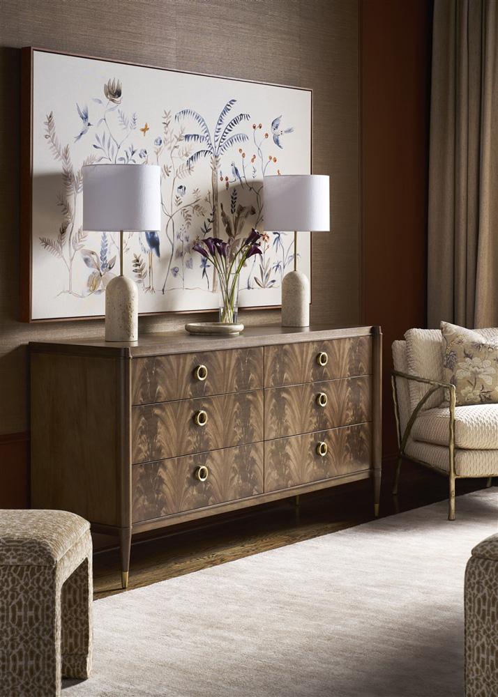 Vanguard Furniture - Rendition Dresser - Mocha with Lacquered Brass - 8401D-OC veiw 5