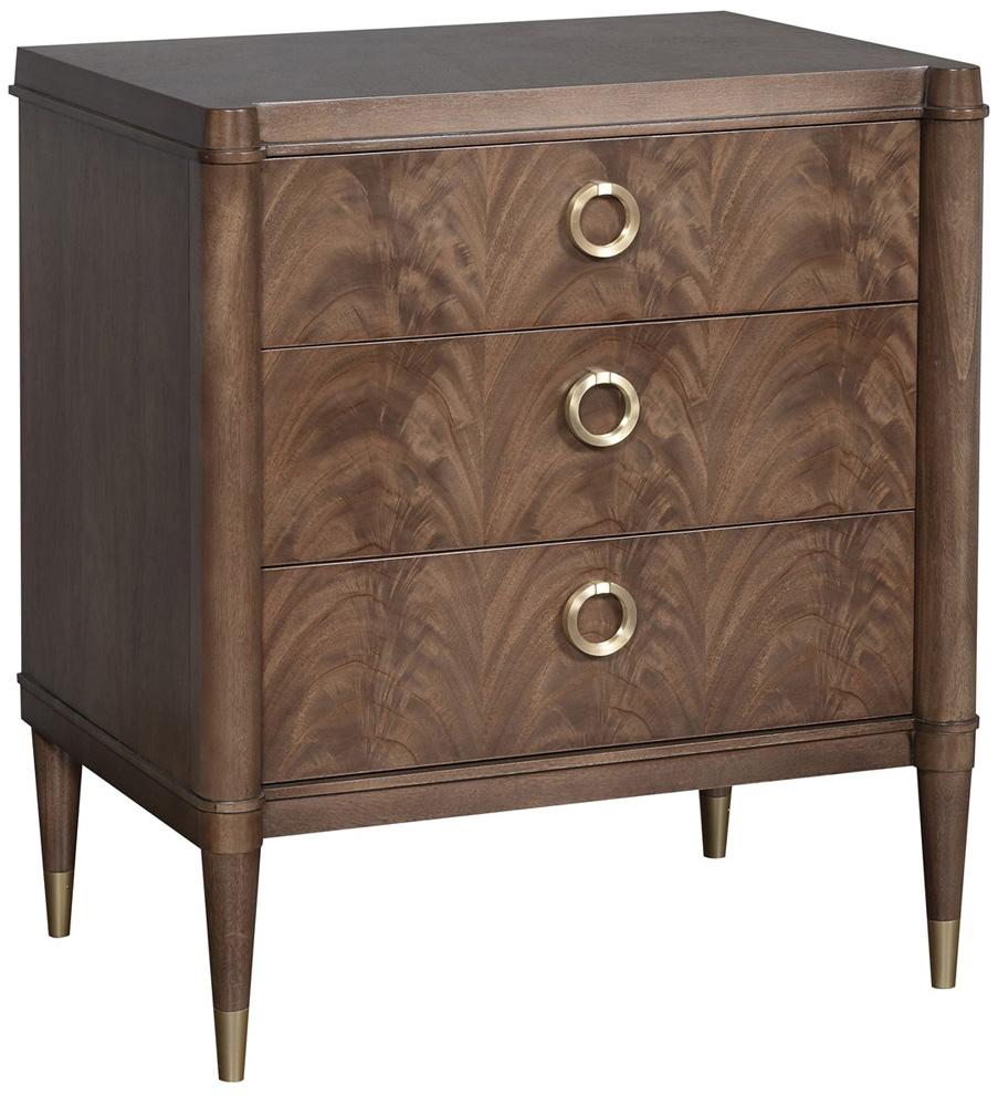Vanguard Furniture - Rendition Nightstand - Mocha with Lacquered Brass - 8401N1-OC veiw 1