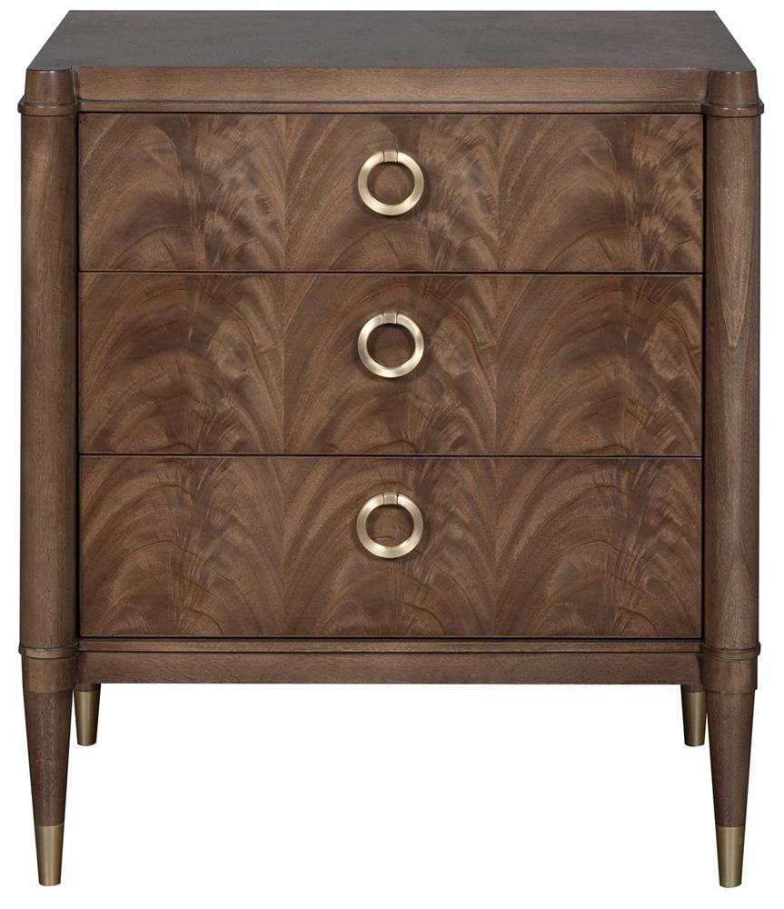 Vanguard Furniture - Rendition Nightstand - Mocha with Lacquered Brass - 8401N1-OC veiw 2