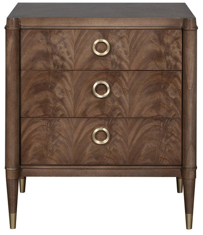 Vanguard Furniture - Rendition Nightstand - Mocha with Lacquered Brass - 8401N1-OC veiw 2