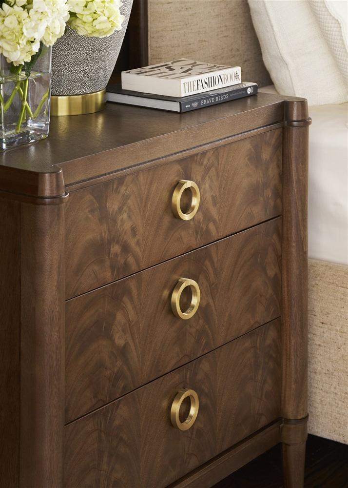 Vanguard Furniture - Rendition Nightstand - Mocha with Lacquered Brass - 8401N1-OC veiw 3