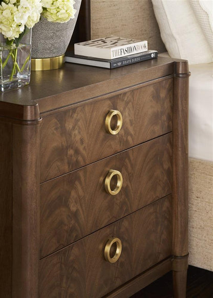 Vanguard Furniture - Rendition Nightstand - Mocha with Lacquered Brass - 8401N1-OC veiw 3