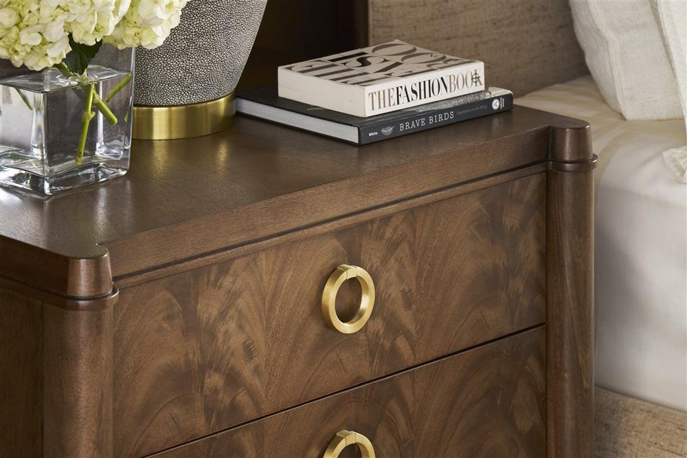 Vanguard Furniture - Rendition Nightstand - Mocha with Lacquered Brass - 8401N1-OC veiw 4