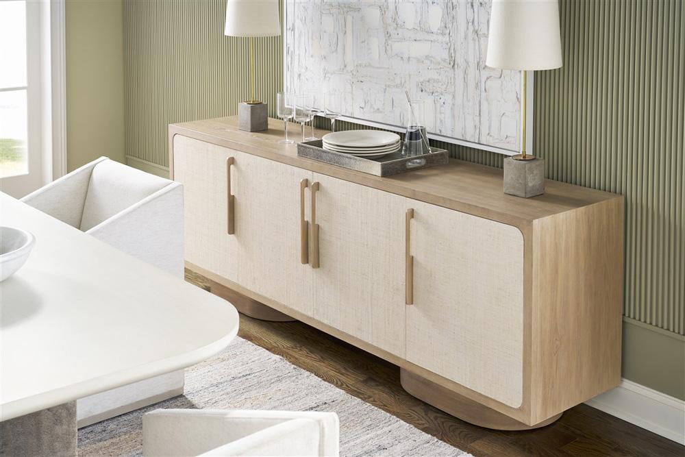 Vanguard Furniture - Reveal Buffet - Navajo Case/Snowdrift Raffia - P592B-IO veiw 4