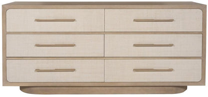Vanguard Furniture - Reveal Dresser - Navajo Case/Snowdrift Raffia - P592D-IO veiw 2