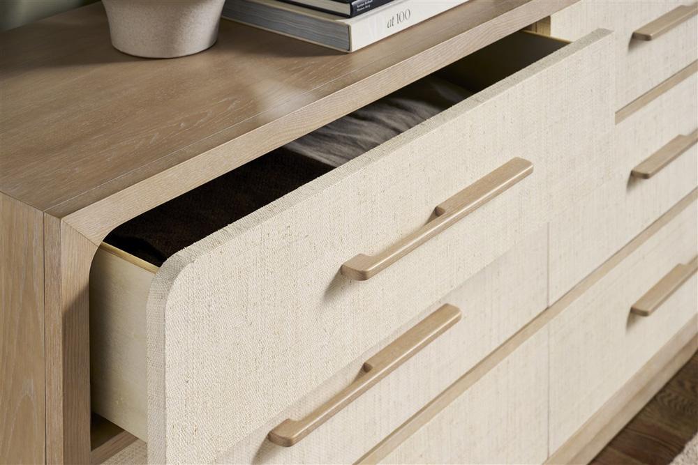 Vanguard Furniture - Reveal Dresser - Navajo Case/Snowdrift Raffia - P592D-IO veiw 3