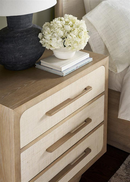 Vanguard Furniture - Reveal Nightstand - Large - Navajo Case/Snowdrift Raffia - P592N1-IO veiw 3