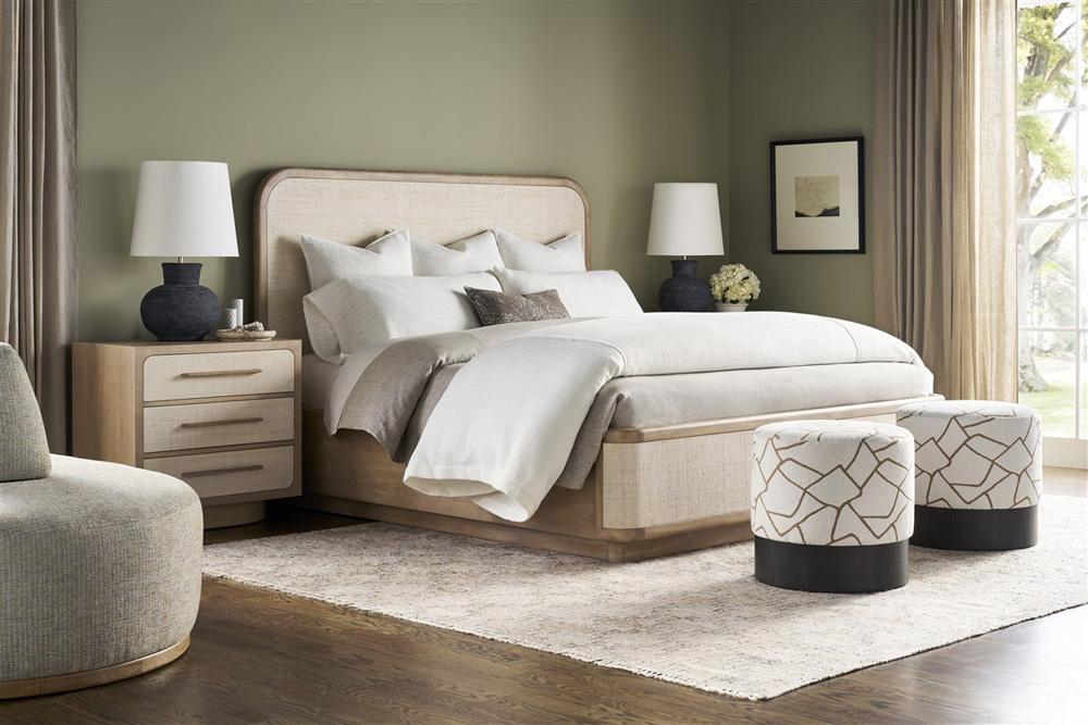 Vanguard Furniture - Reveal Nightstand - Small - Navajo Case/Snowdrift Raffia - P592N2-IO veiw 3