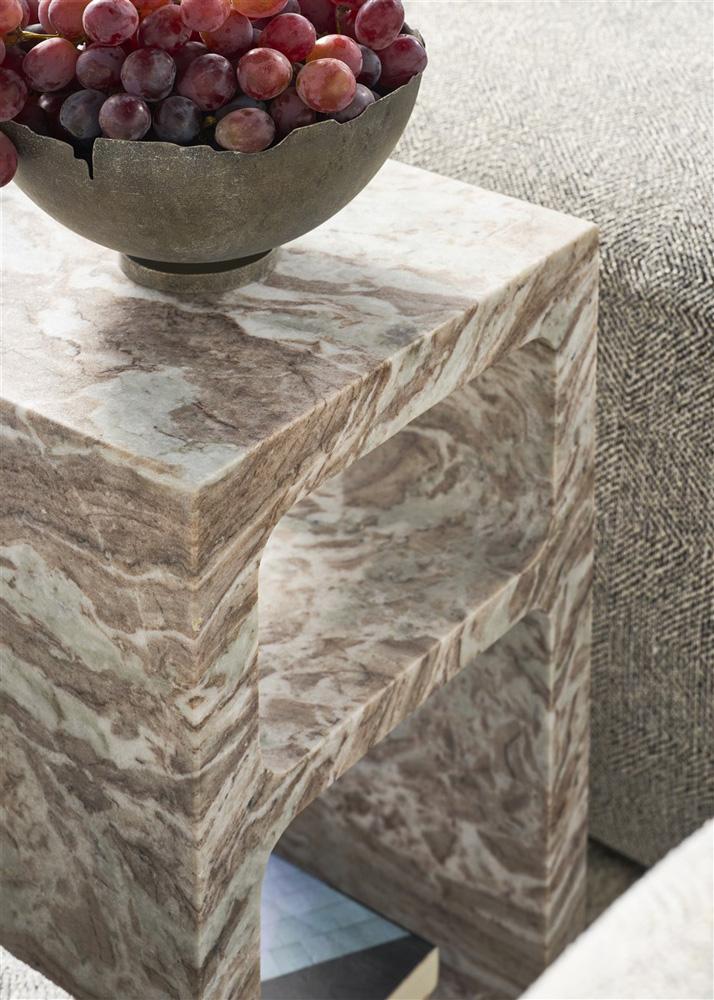 Vanguard Furniture - Rome Spot Table - Toronto Stone - 9018EE veiw 4