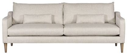 Vanguard Furniture - Thea - Stocked Sofa - Tatz Natural Fabric with Flaxen Stone Finish Tapered Leg - T4V150-2S view 1
