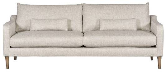Vanguard Furniture - Thea - Stocked Sofa - Tatz Natural Fabric with Flaxen Stone Finish Tapered Leg - T4V150-2S view 1