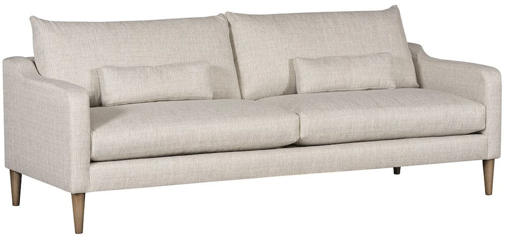 Vanguard Furniture - Thea - Stocked Sofa - Tatz Natural Fabric with Flaxen Stone Finish Tapered Leg - T4V150-2S view 2
