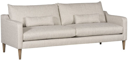 Vanguard Furniture - Thea - Stocked Sofa - Tatz Natural Fabric with Flaxen Stone Finish Tapered Leg - T4V150-2S view 2