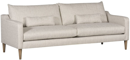 Vanguard Furniture - Thea - Stocked Sofa - Tatz Natural Fabric with Flaxen Stone Finish Tapered Leg - T4V150-2S view 2