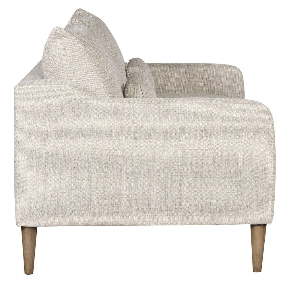 Vanguard Furniture - Thea - Stocked Sofa - Tatz Natural Fabric with Flaxen Stone Finish Tapered Leg - T4V150-2S view 4