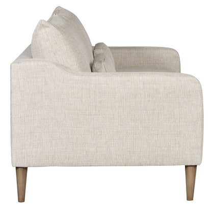 Vanguard Furniture - Thea - Stocked Sofa - Tatz Natural Fabric with Flaxen Stone Finish Tapered Leg - T4V150-2S view 4