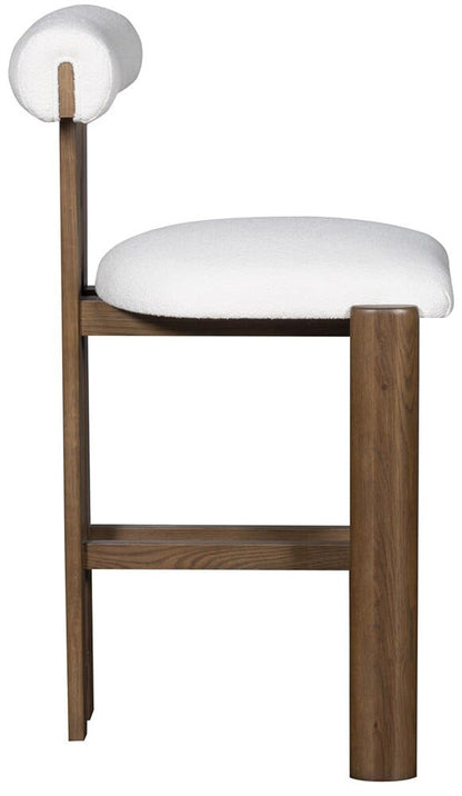 Vanguard Furniture - Wright Stocked Dining Barstool - Jackpot Chalk Fabric - TV1183-BS veiw 3