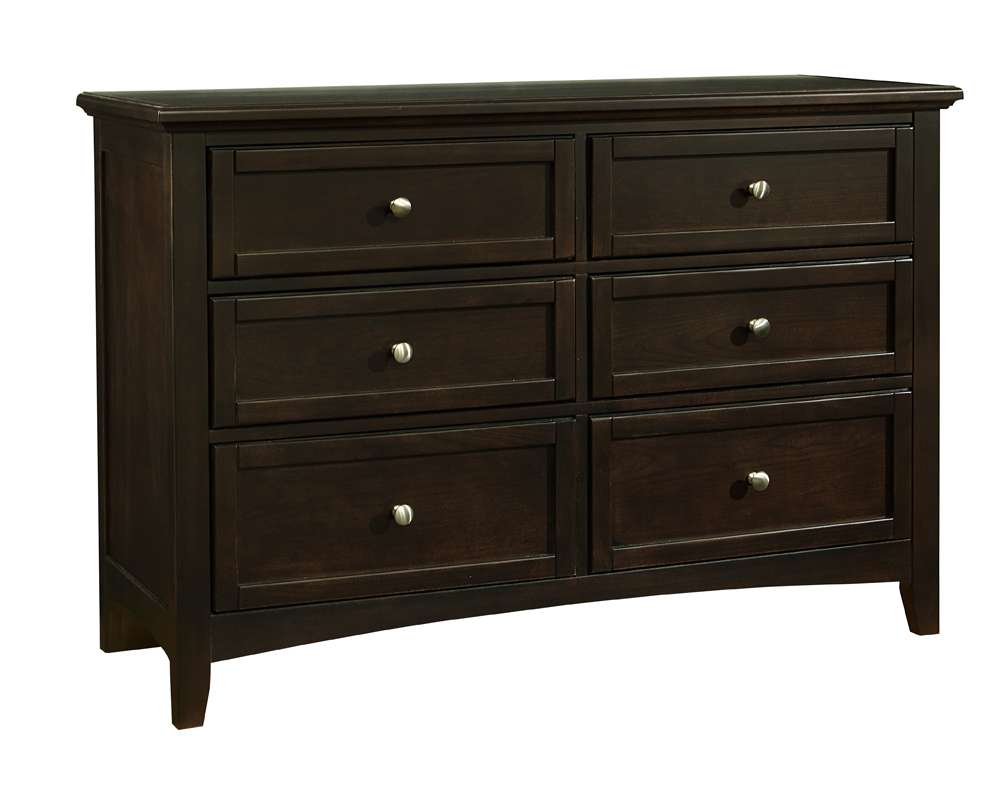 Vaughan Bassett - Bonanza Double Dresser with 6 Drawers in Merlot - BB27-001 veiw 1